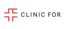 白の背景に赤のロゴとCLINIC FORと黒字で書いている画像