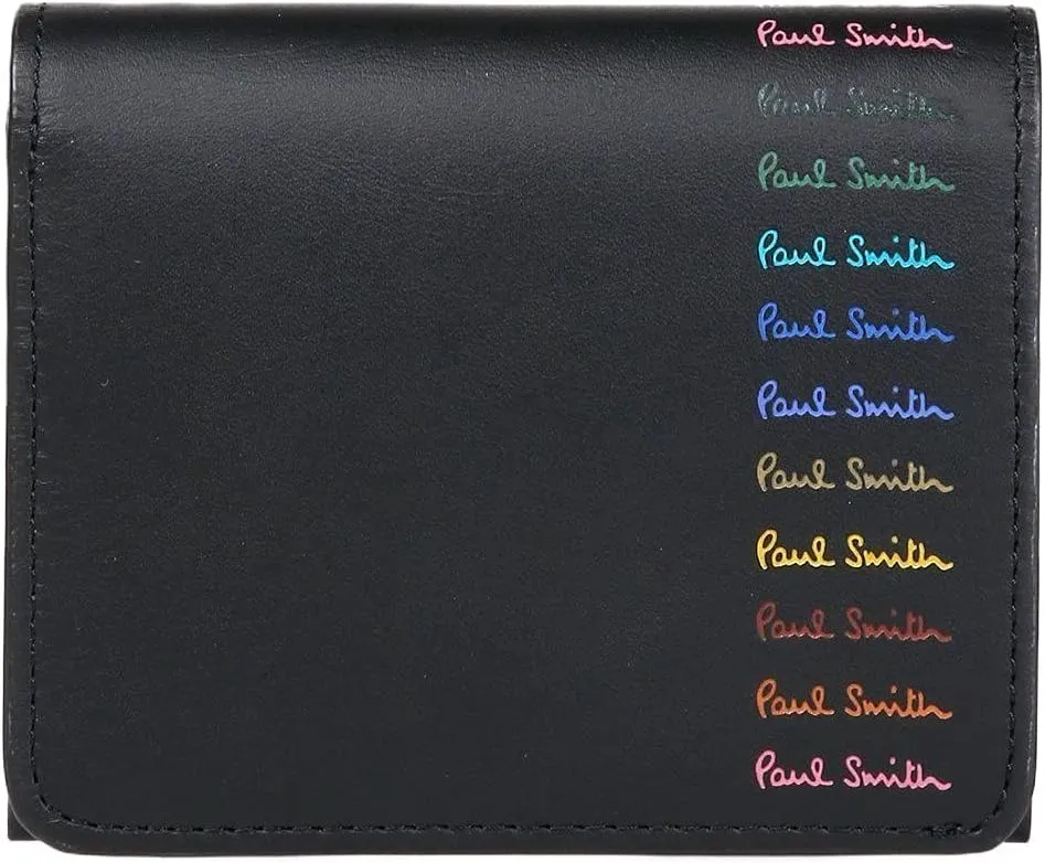 新品ポールスミス Paul Smith 三つ折り財布 カラードスタッズ-